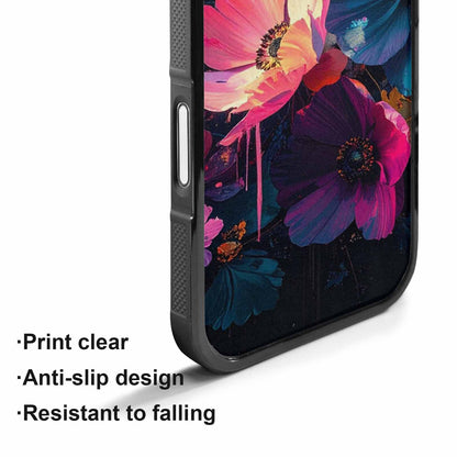 iPhone 17 Case — Shadowy Glitch Floral Pattern Floral, Customized Protective Case