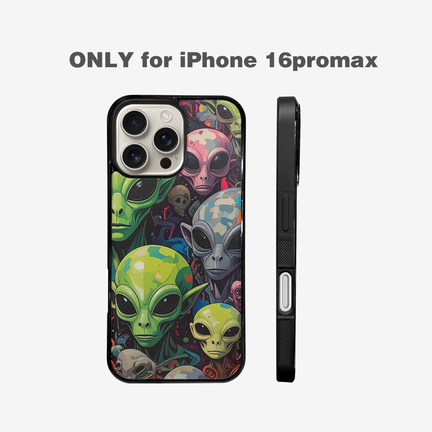 iPhone 16 Pro Max Case — Aliens Camo Aliens Pattern Hundreds Of, Custom Made Phone Cover