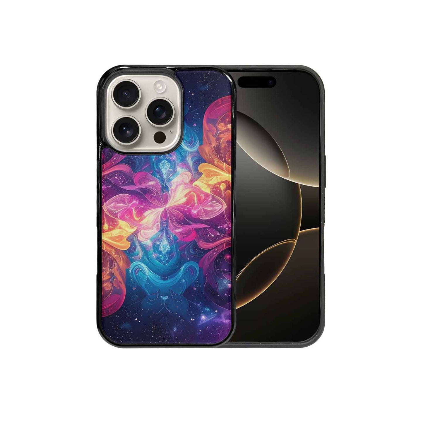 iPhone 16 Pro Case — Rose Galaxy Art Seamless Pattern Vibrant, Custom Designed Case Cover