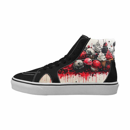 MEN'S Ice Cream Motif High Top Canvas Kaleidoscope Sneakers