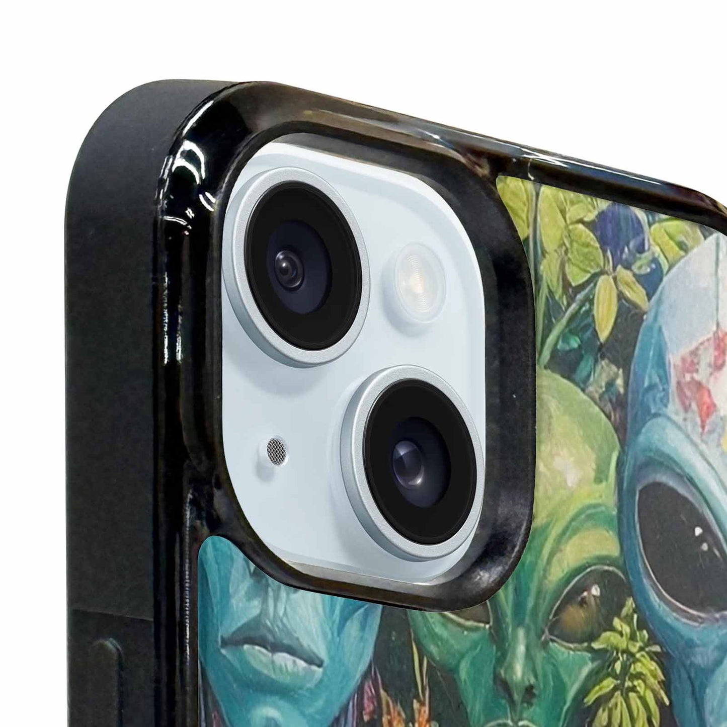 iPhone 15 Plus Case — Aliens Pattern Hundreds Of Sma Cbj, Custom Phone Case