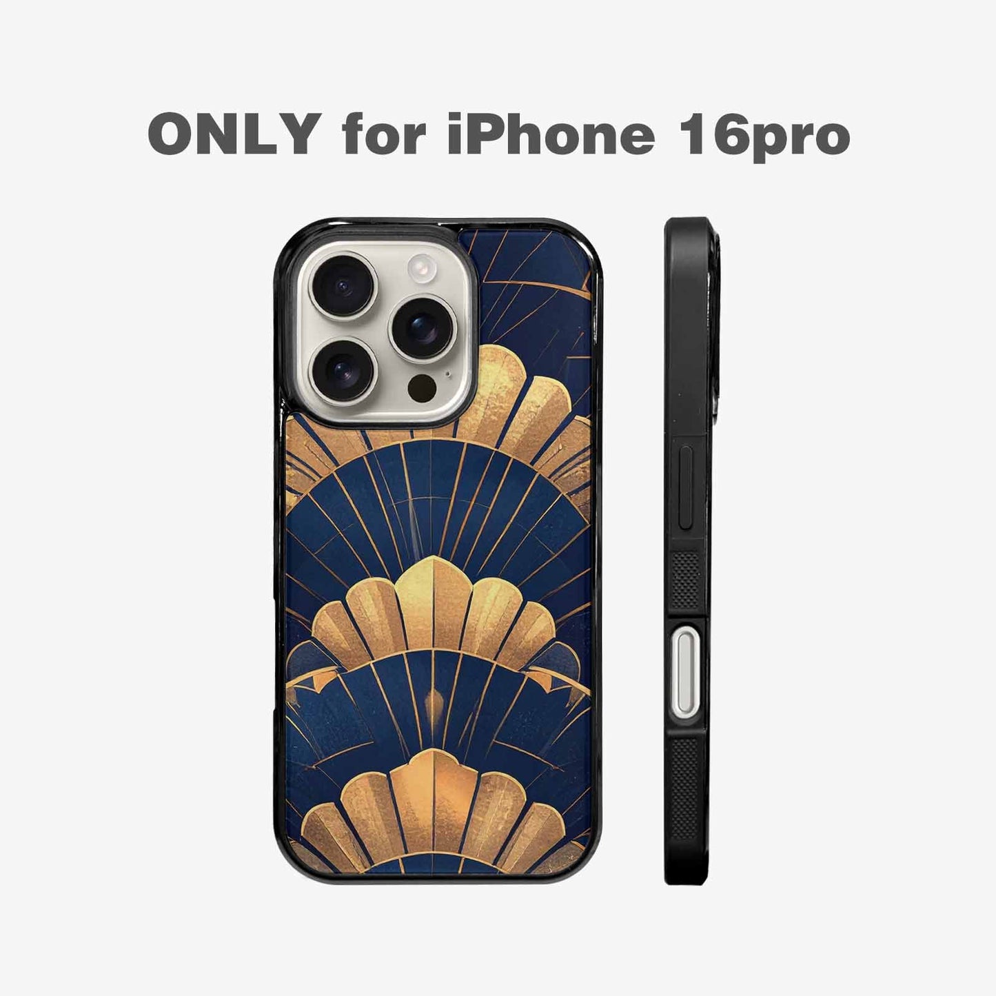 iPhone 16 Pro Case — Art Deco Illustration Pattern, Original Design Phone Case