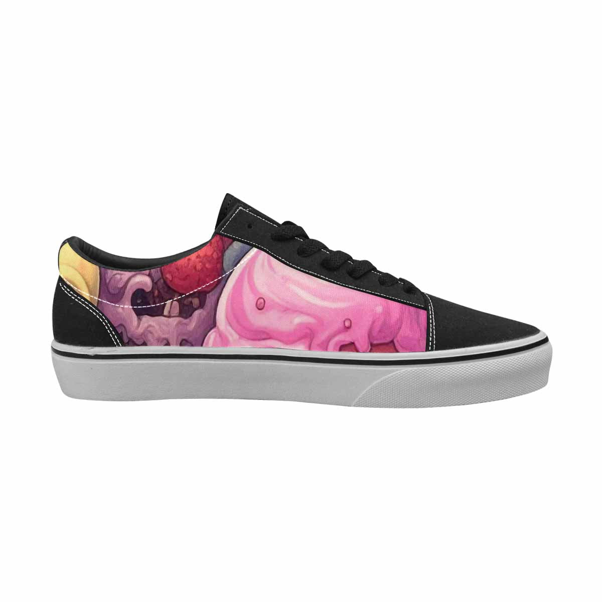 WOMEN'S Ice Cream Monsters  Lace-Up Canvas Aesthetic Custom Shoes