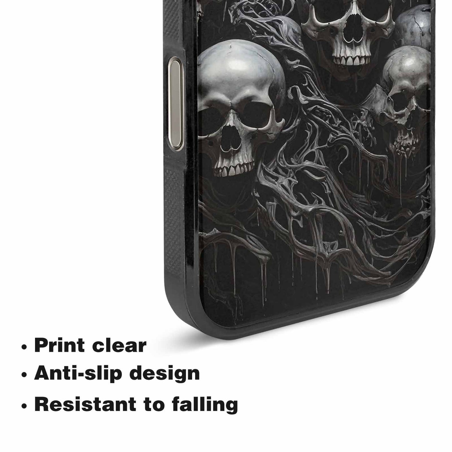 iPhone 16 Pro Case — Grey Dark Black And Grey Tones, Unique Phone Case Design
