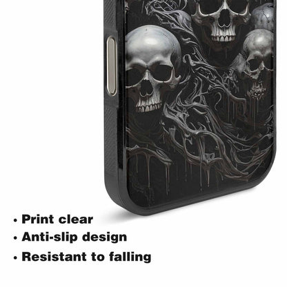 iPhone 16 Pro Case — Grey Dark Black And Grey Tones, Unique Phone Case Design