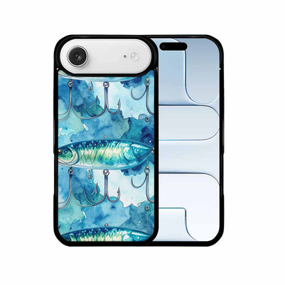 iPhone 17 Air Case — Fishing Lure And Hook Pattern Watercolor, Original Design Phone Case
