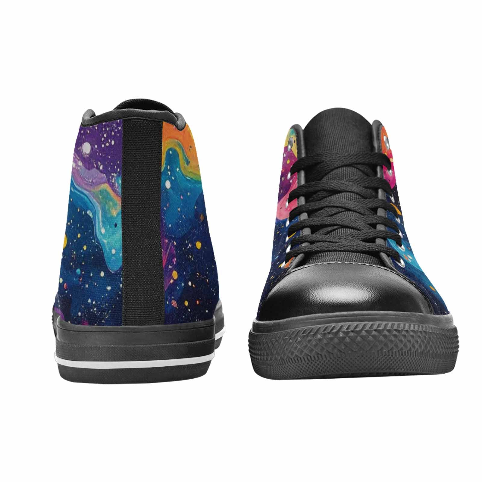 MEN'S Galaxy Art - High Top Canvas Vibrant Chaos Custom Shoes