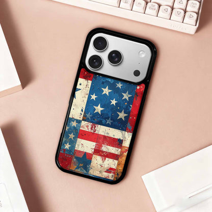 iPhone 17 Pro Case — Small American Flag Stars And Galaxy, Custom Print Case Cover