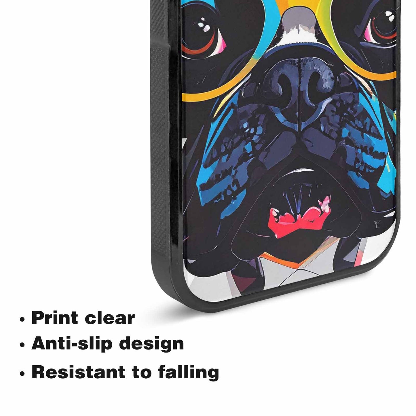 iPhone 15 Plus Case — French Bulldog Pop Art Pattern, Custom Print Case Cover