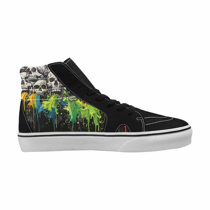 MEN'S Rainbow From Skull S High Top Canvas Melting Art Sneakers