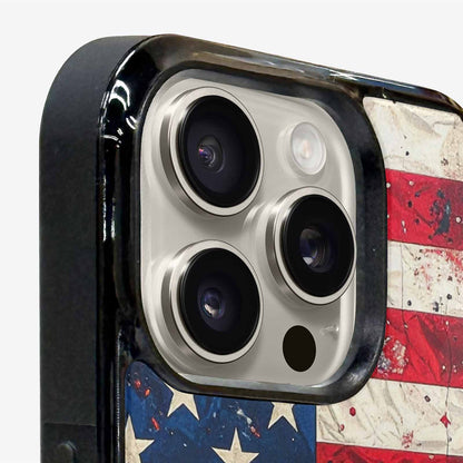 iPhone 16 Pro Case — American Flag Stars And Stripes Motif, Personalized Phone Case