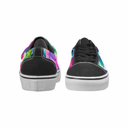 MEN'S Tie Dye Skulls Print Canvas Lace-Up Dark Academia Custom Sneakers