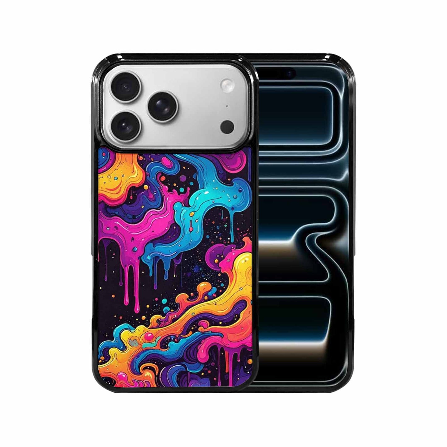 iPhone 17 Pro Max Case — Neon Drip Galaxy Space, Original Design Phone Case