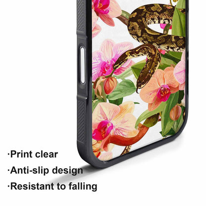 iPhone 17 Pro Case — Snakes Print Floral Seamless Pattern Floral, Custom Art Phone Cover