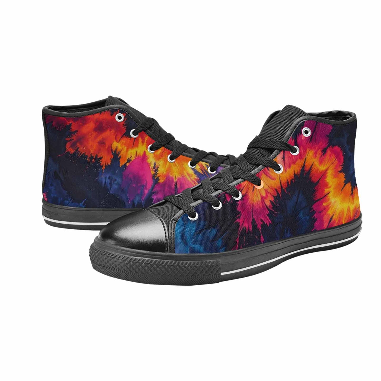 MEN'S Tie Dye Dark High Top Canvas Dreamcore Sneakers