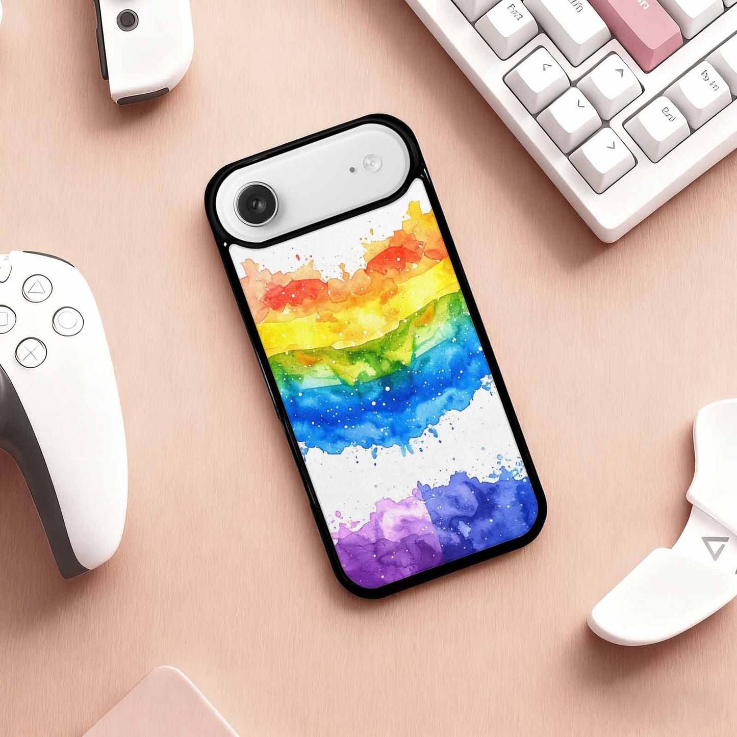 iPhone 17 Air Case — Watercolor Splash Abstract Pattern Seamless Watercolor, Custom Made Phone Cover
