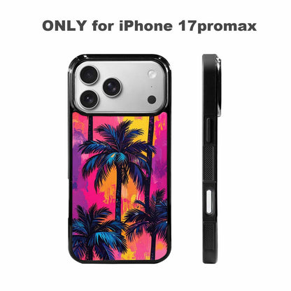 iPhone 17 Pro Max Case — Chrome Bling Palm Original Art, Custom Made Phone Cover