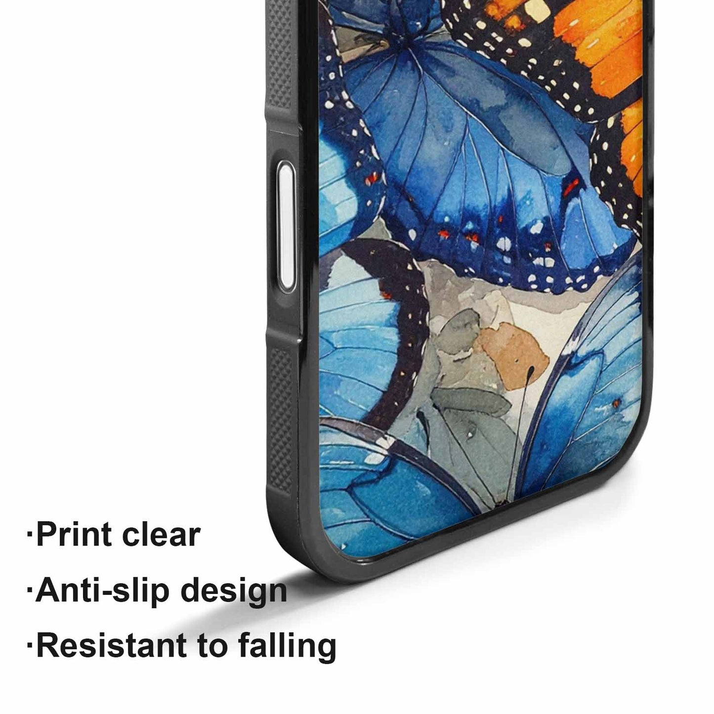 iPhone 17 Case — Small Butterfly Wing Pattern, Original Art, Custom Art Phone Cover