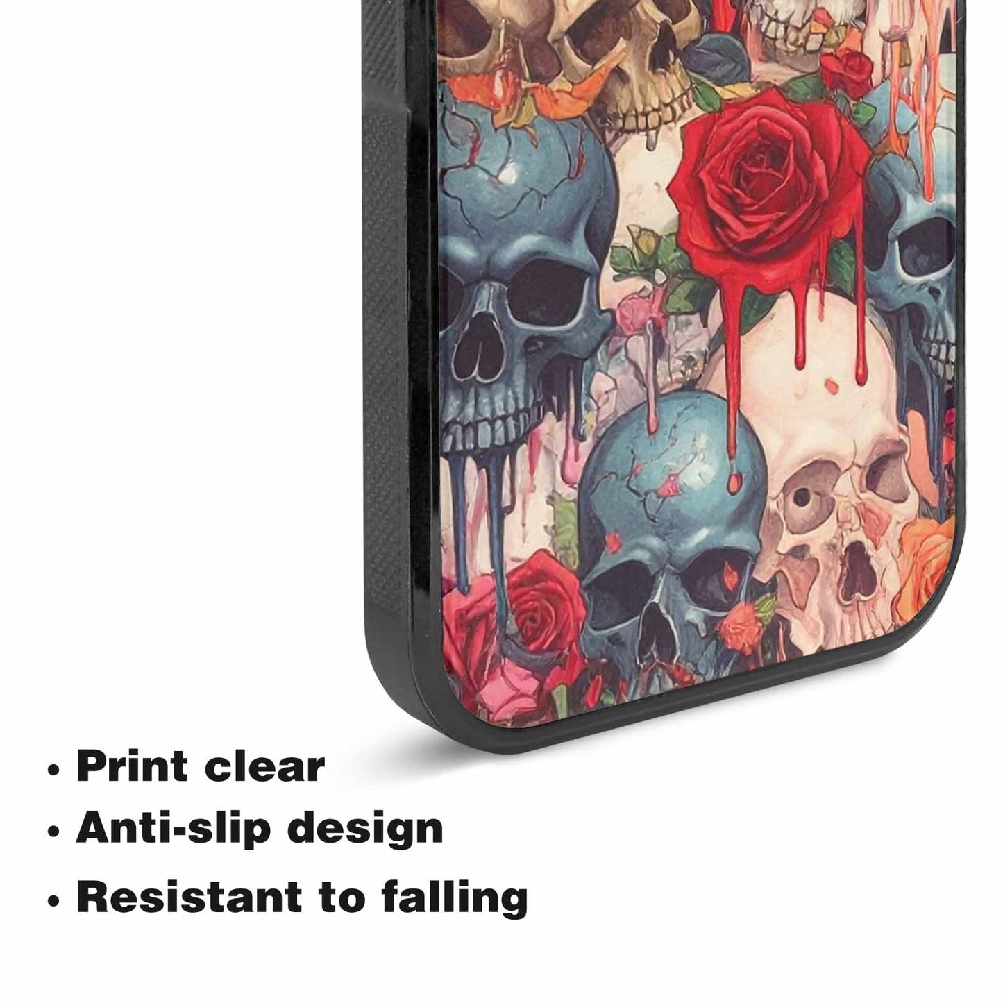 iPhone 15 Plus Case — Skulls And Roses Skulls And Roses, Custom Print Case Cover