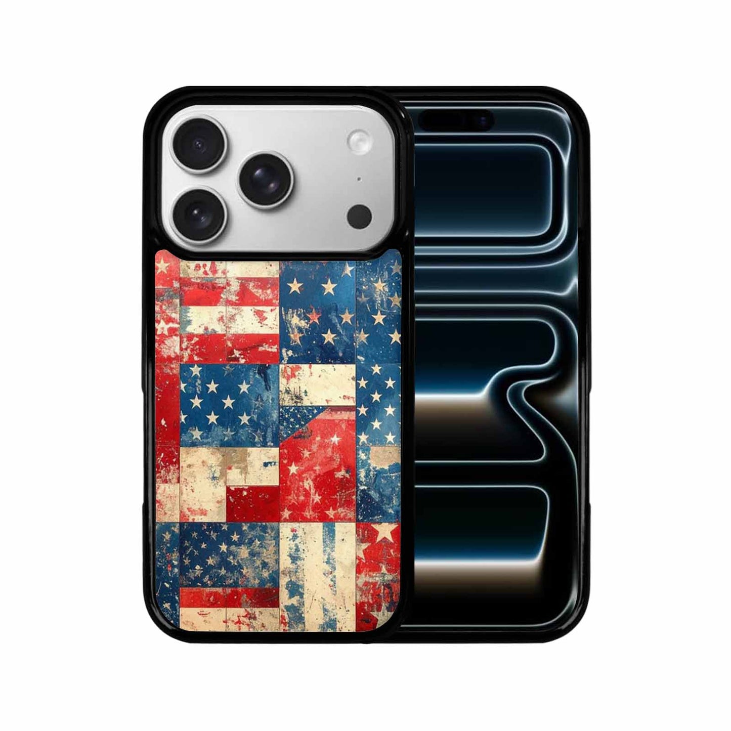iPhone 17 Pro Case — Small American Flag Stars And Galaxy, Custom Print Case Cover