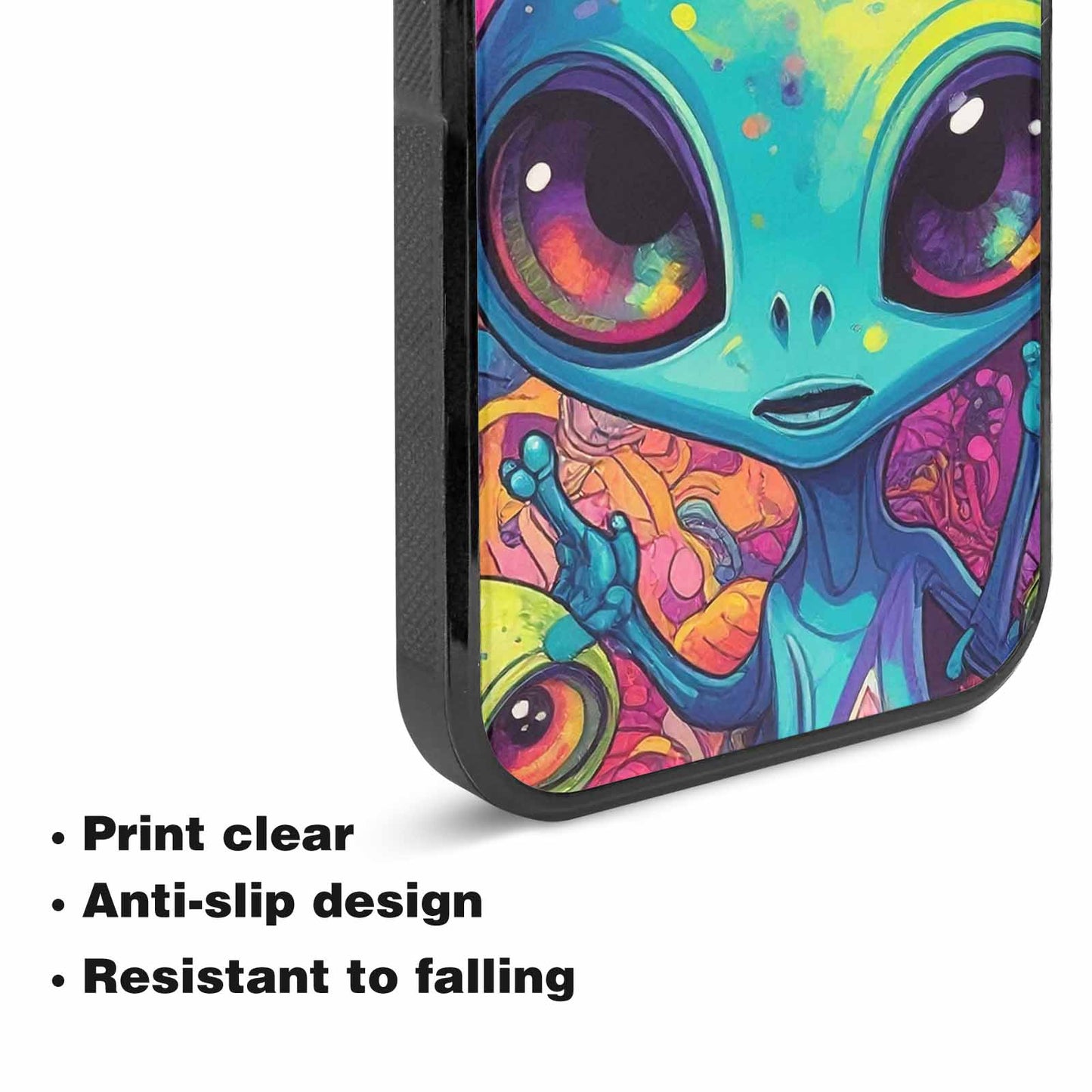 iPhone 15 Plus Case — Cartoon Alien Characters Personalized Phone Cover, Personalized Phone Case