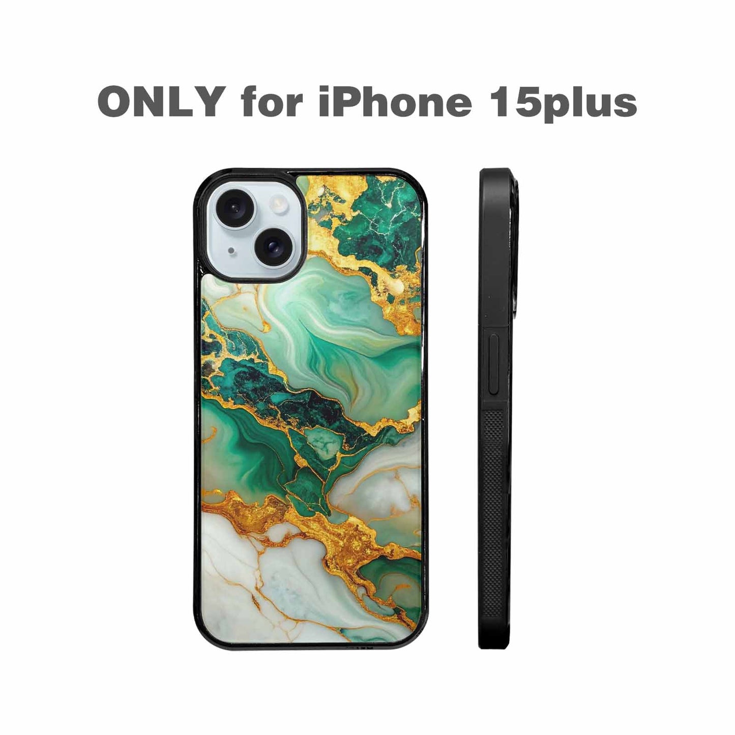 iPhone 15 Plus Case — Marble Gold, Custom Made Phone Cover
