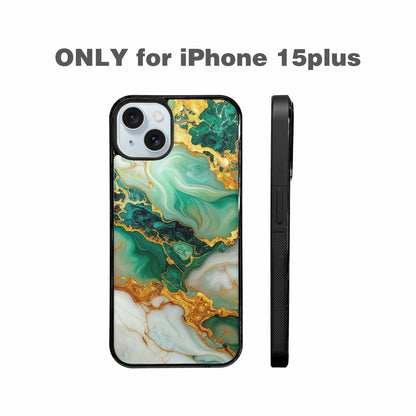 iPhone 15 Plus Case — Marble Gold, Custom Made Phone Cover