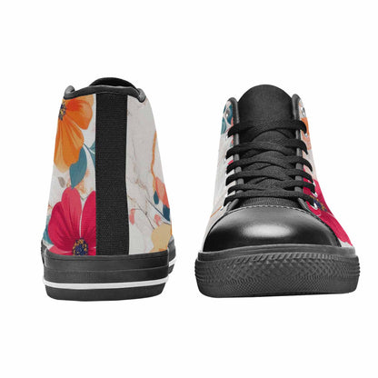 MEN'S Marble Floral High Top Canvas Y2K Shoes