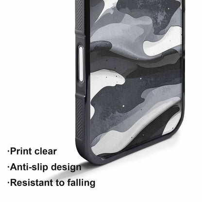 iPhone 17 Pro Max Case — Grey Camo Print Camo, Custom Printed Phone Case