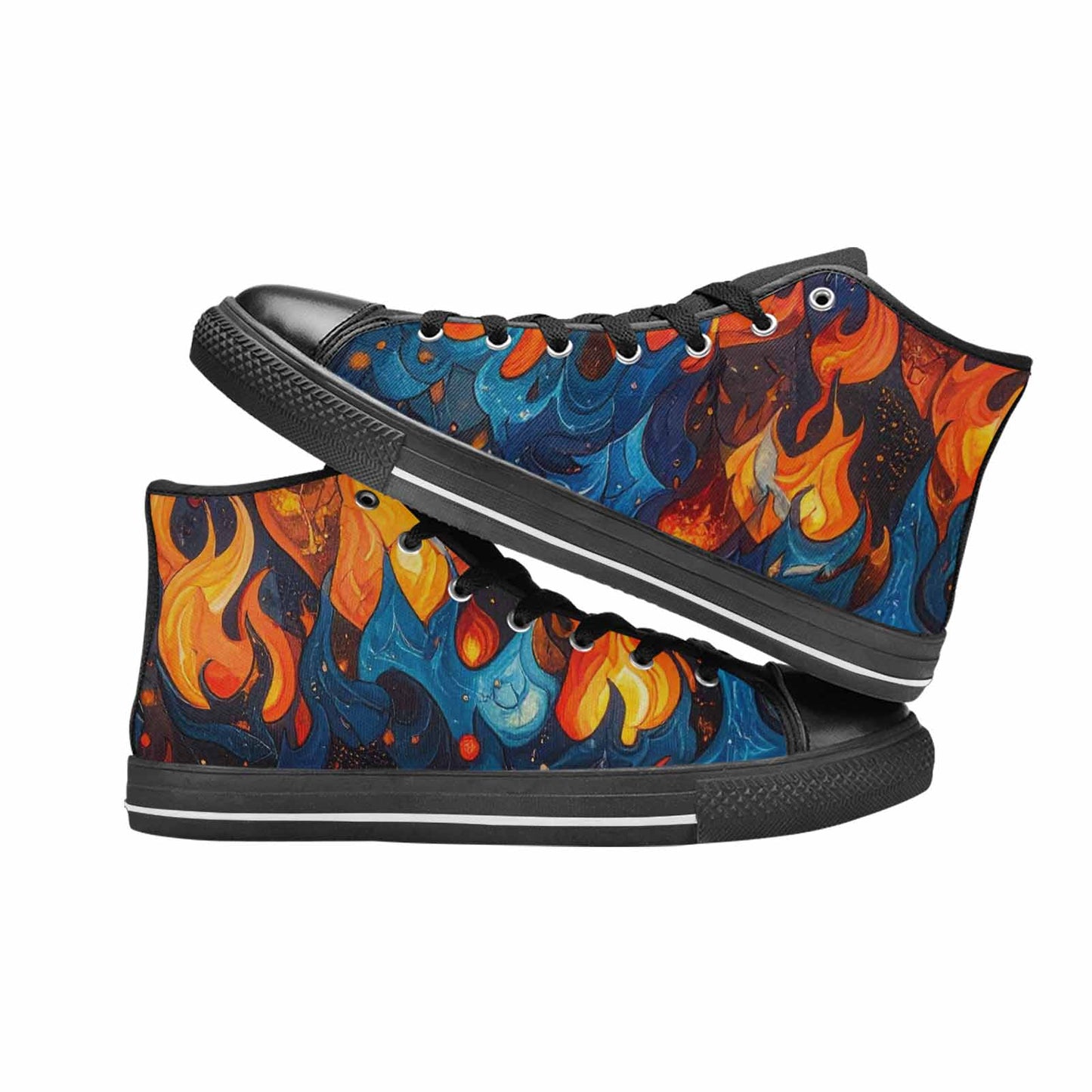 WOMEN'S Fire Flame High Top Canvas Dreamcore Shoes