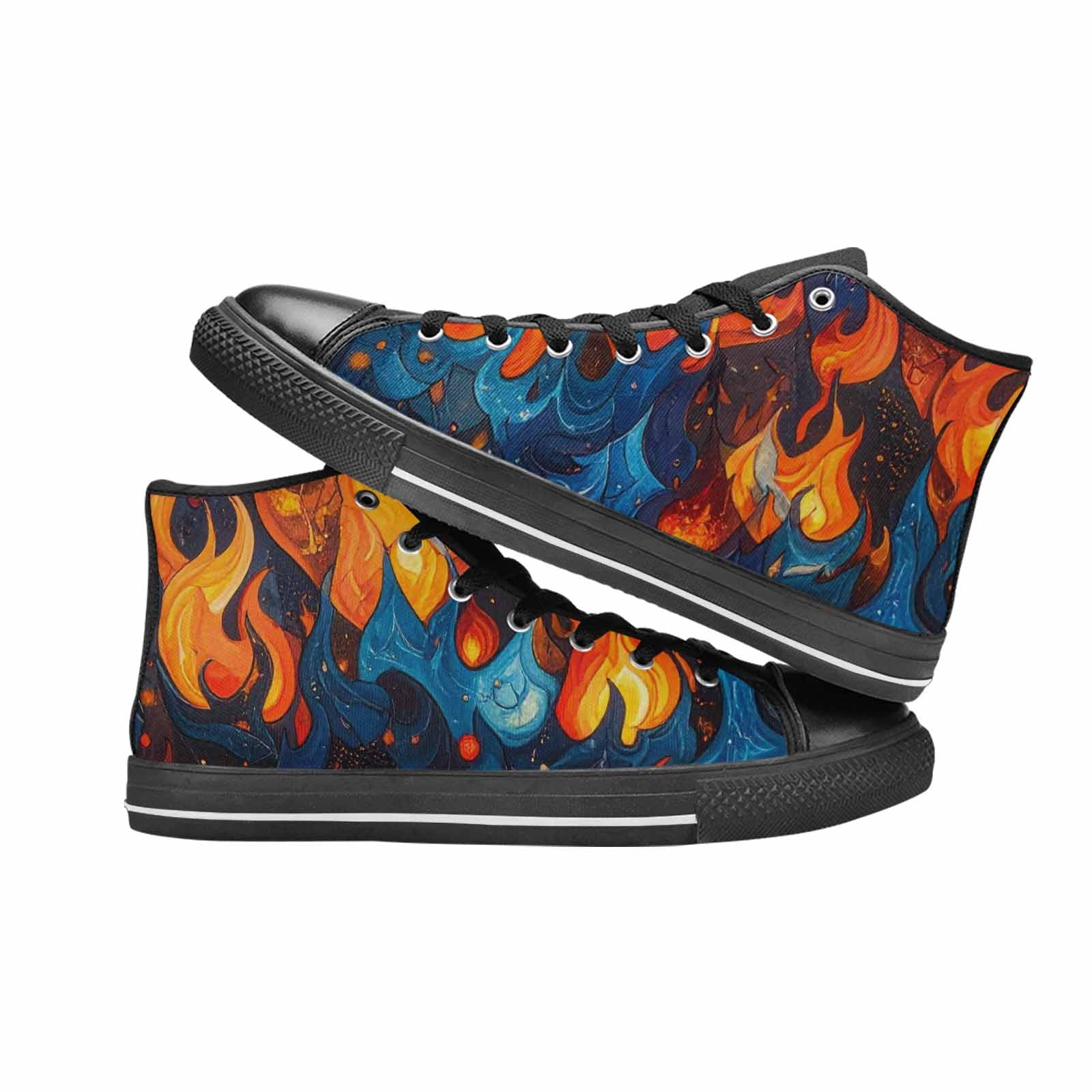 WOMEN'S Fire Flame High Top Canvas Dreamcore Shoes