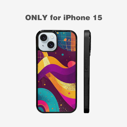 iPhone 15 Case — 1970s Disco Art Pattern, Custom Phone Case