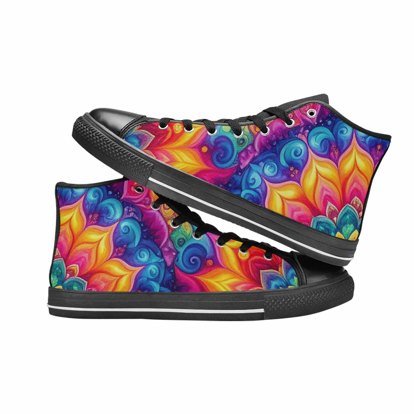 MEN'S Tie Dye Mandala High Top Canvas Grunge Shoes