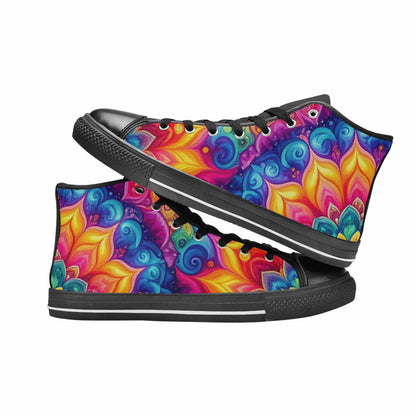 MEN'S Tie Dye Mandala High Top Canvas Grunge Shoes
