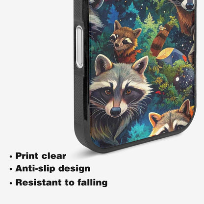iPhone 16 Case — Raccoon Bandit Raccoon Bandit Pattern Hundreds, Custom Made Phone Cover