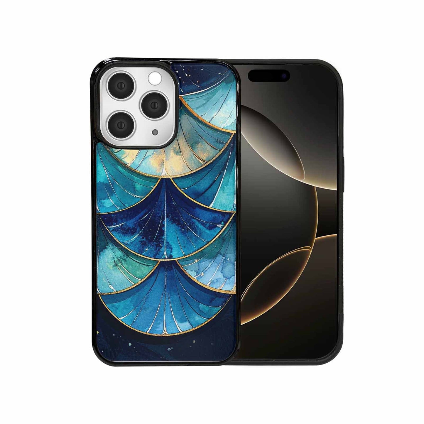 iPhone 15 Pro Max Case — Mermaid Scale Art Pattern, Custom Printed Phone Case