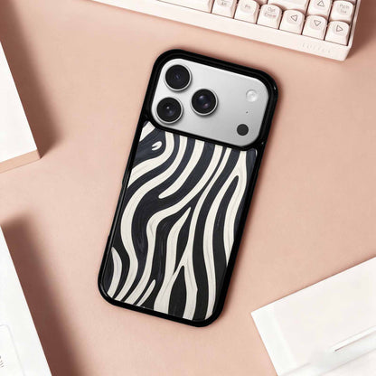 iPhone 17 Pro Case — Modern Zebra Stripe Print Crisp Animal, Custom Art Phone Cover