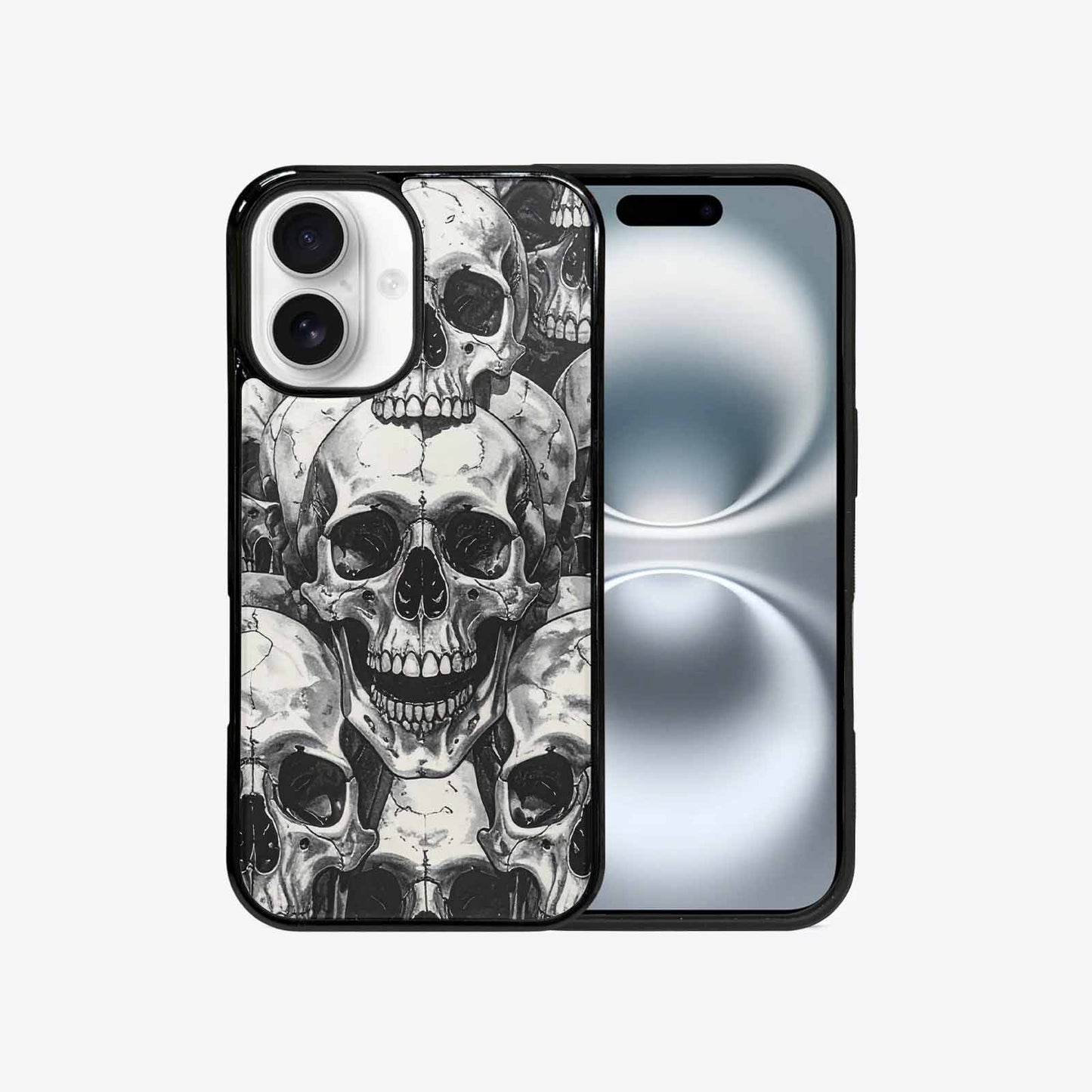 iPhone 16 Case — Tessellated Human Skulls Custom, Unique Phone Case Design
