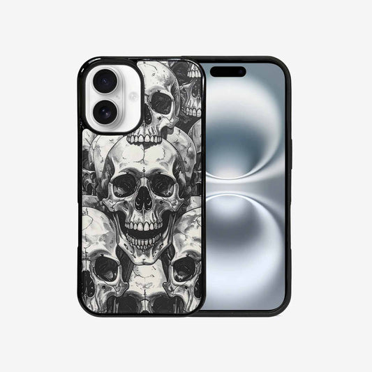 iPhone 16 Case — Tessellated Human Skulls Custom, Unique Phone Case Design