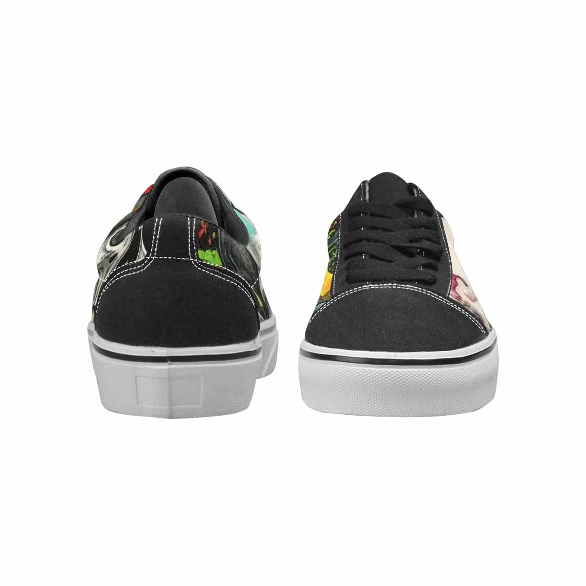 WOMEN'S Rainbow From Skull S Lace-Up Canvas Vivid Custom Sneakers