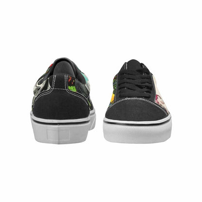 WOMEN'S Rainbow From Skull S Lace-Up Canvas Vivid Custom Sneakers