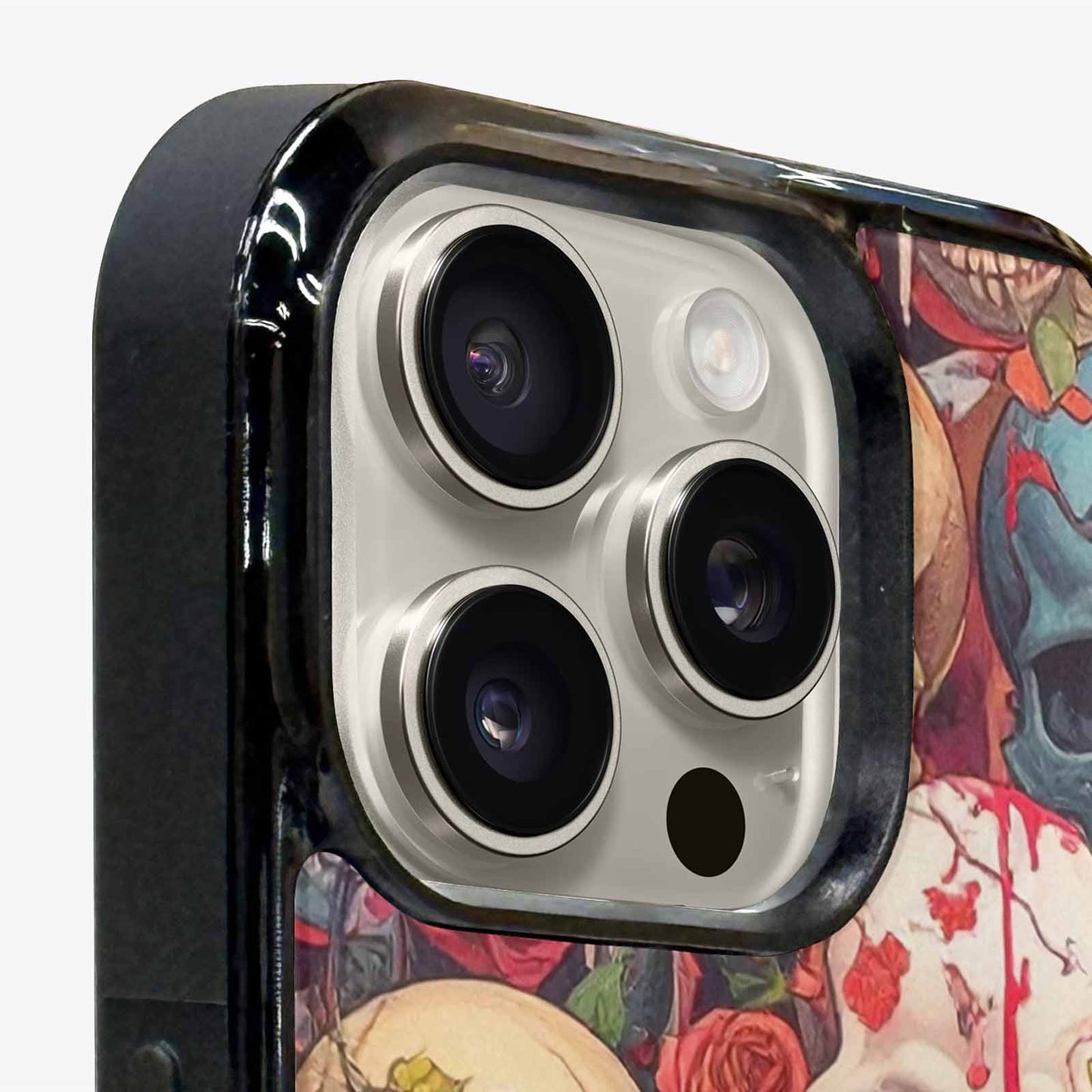 iPhone 16 Pro Case — Skulls And Roses Skulls And Roses, Customized Protective Case