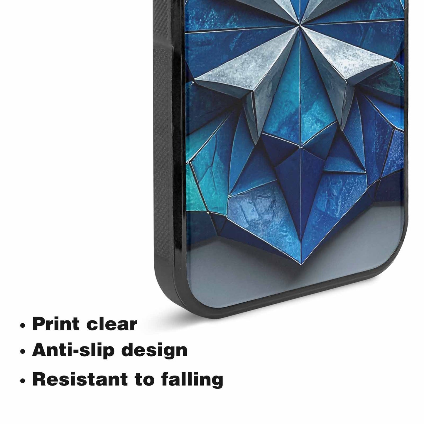 iPhone 15 Plus Case — Geometric Origami Art Pattern Personalized Phone, Custom Phone Case