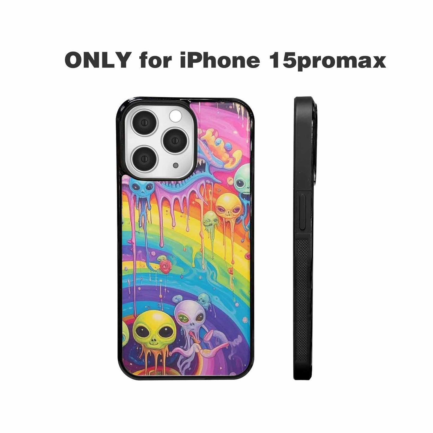 iPhone 15 Pro Max Case — Aliens Tie Dyemelting Aliens P, Custom Print Case Cover