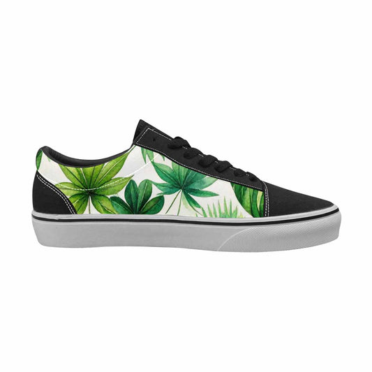 WOMEN'S Seven-Point Palmate Leaf Canvas Lace-Up Grunge Custom Shoes