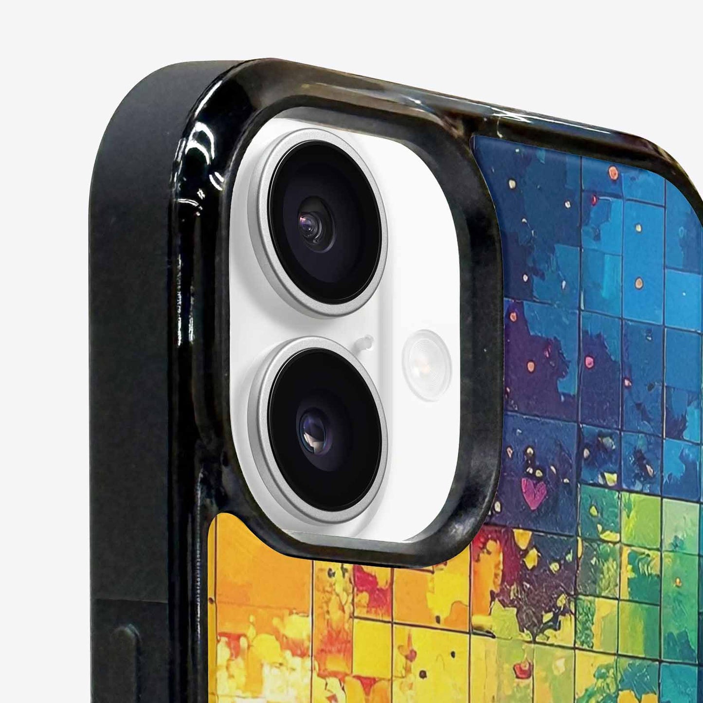 iPhone 16 Case — Pixel Art 8 Bit Burst Pattern, Custom Art Phone Cover