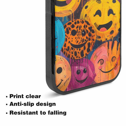 iPhone 15 Case — Smiley Faces Animal Printsmile, Custom Printed Phone Case