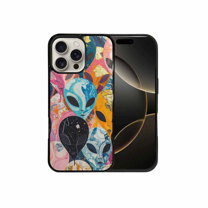 iPhone 16 Pro Max Case — Aliens Marblealiens Pattern Doe, Original Design Phone Case
