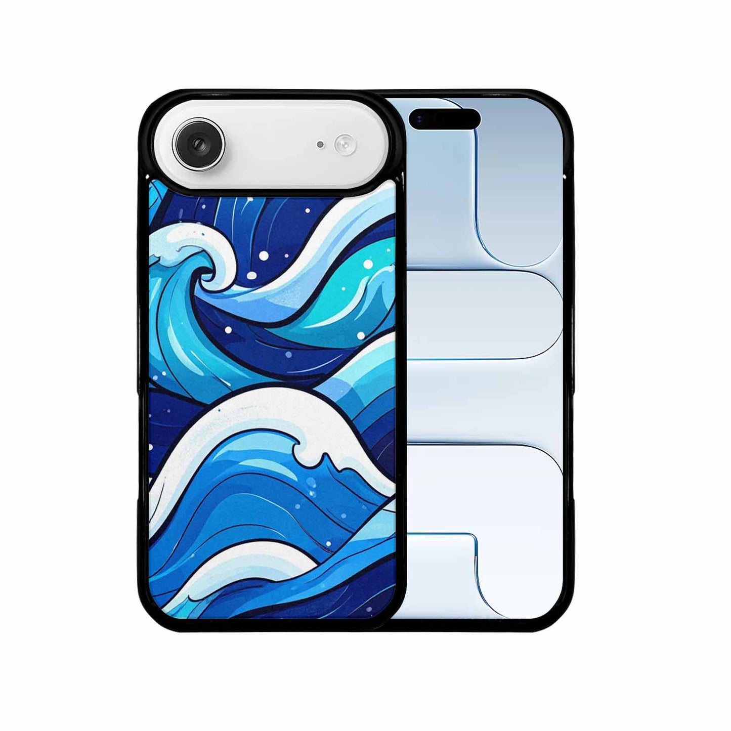 iPhone 17 Air Case — Glossy Winter Wave Seamless Cartoon Cute, Custom Made Phone Cover