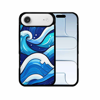 iPhone 17 Air Case — Glossy Winter Wave Seamless Cartoon Cute, Custom Made Phone Cover